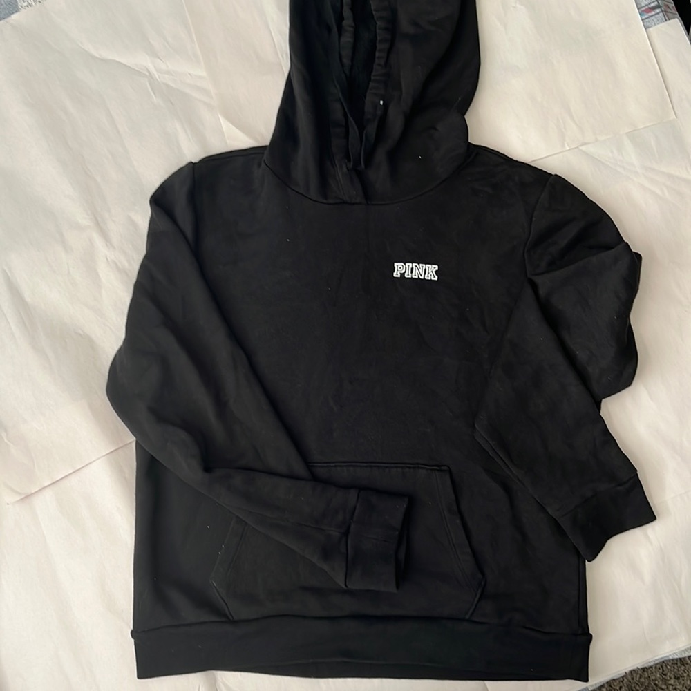 🌸PINK cropped hoodie sweatshirt - EUC